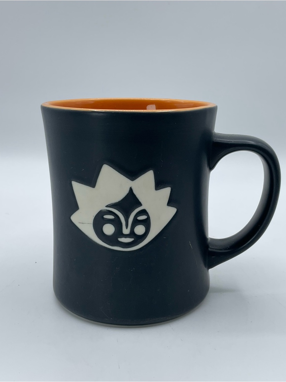 Starbucks Mermaid Kenya Collections Coffee Tea Mug Cup 2011 Matte Black & Orange